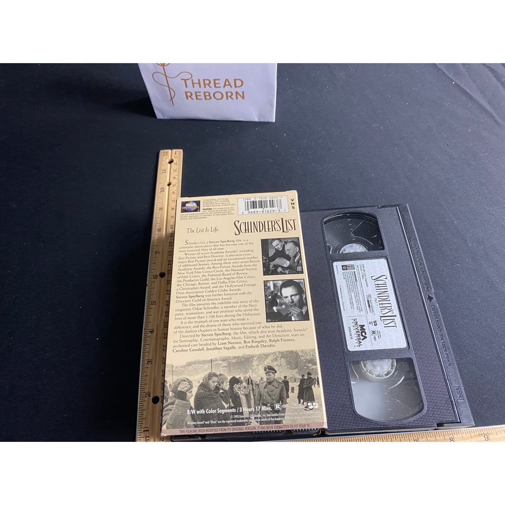 Schindlers List VHS Tape Steven Spielberg MCA Universal Vintage